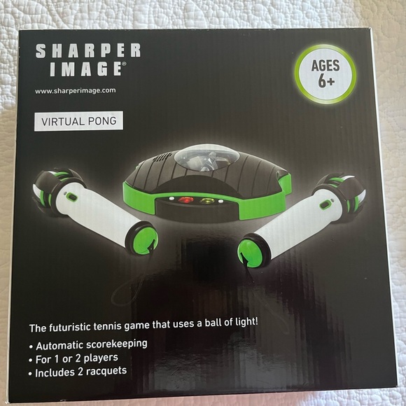 NIB Sharper Image Virtual Pong Set - Picture 2 of 2